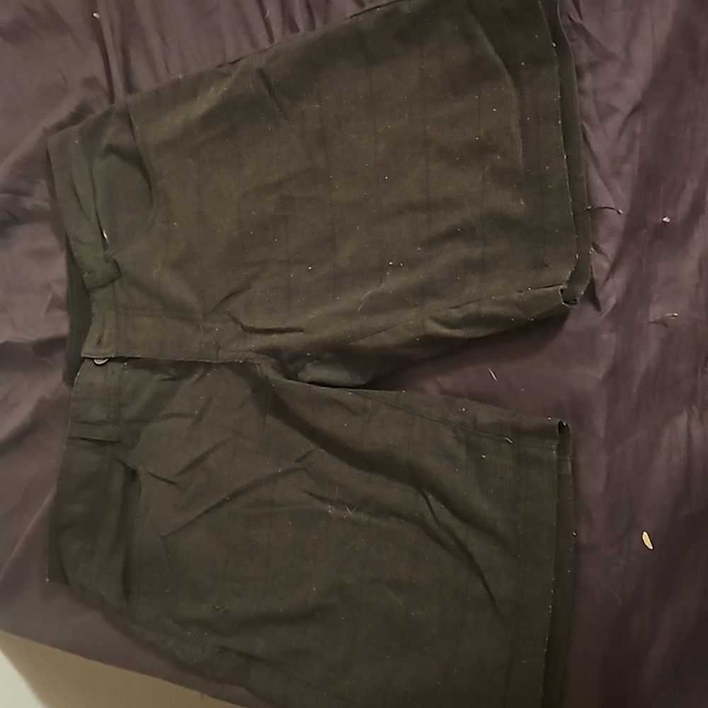 Men's Prana Black Plaid Short Size 32